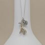 Personalised 925 Silver And Gold Plate Giraffe Necklace, thumbnail 2 of 5