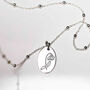 Sterling Silver January Birth Flower Necklace, thumbnail 3 of 7