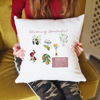 Describe Your Friend In Flowers Floriography Gift Cushion, 4 of 11