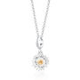 Sterling Silver Daisy Flower Charm Necklace, thumbnail 2 of 9