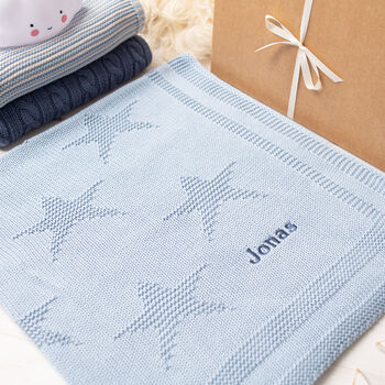 Personalised Little Star Unisex Baby Blanket, 5 of 12