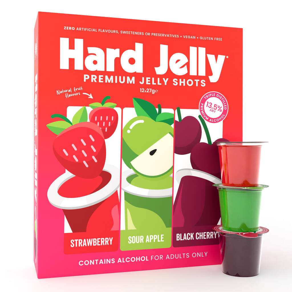 Vodka Jelly Shots | Strawberry, Sour Apple And Black Cherry Flavour, 1 of 7