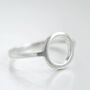 Recycled Silver Circle Ring, thumbnail 3 of 5