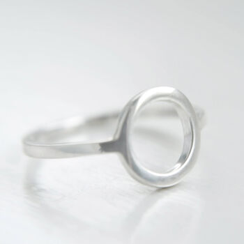 Recycled Silver Circle Ring, 3 of 5