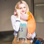 Hand Felted Chunky Colour Block Stripe Scarf, thumbnail 7 of 10