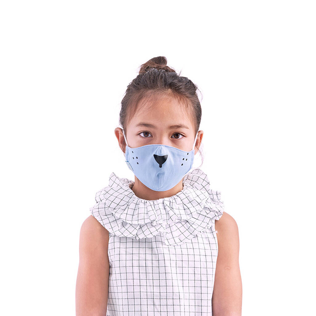 Blue Polarbear Inspired Children Face Mask, 1 of 4