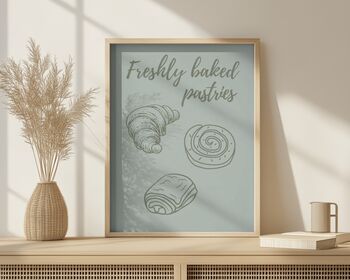 Pastries Art Print, Kitchen And Dining Room Print, 4 of 4