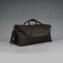 Genuine Leather Holdall Luggage In Brown, thumbnail 7 of 12