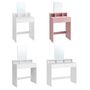 Dressing Table With Large Mirror Modern Style White, thumbnail 9 of 10