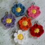 Personalised Crocheted Flower Keyring Letterbox Gift, thumbnail 11 of 12