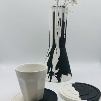 Graffiti Black And White Tall Vase, 4 of 6