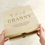 Personalised Engraved Floral Wooden Keepsake Box, thumbnail 2 of 4