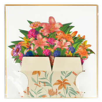 Lily Pop Up Card For Birthday And Celebrations Card, 4 of 4