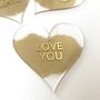 Personalised Love Quote Acrylic Valentines Heart Card, thumbnail 9 of 12