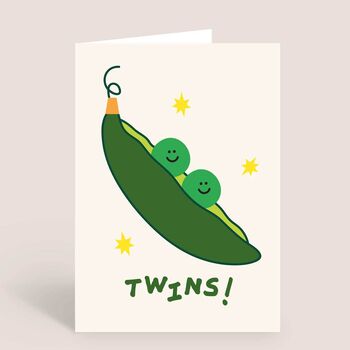 Baby Twins Card Congrats Two Sweet Peas, 3 of 3