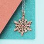 Snowflake Star Silver Necklace, thumbnail 6 of 9