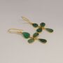 Emerald Gold Earrings, thumbnail 1 of 3