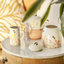 Dusky Pink Floral Bee Ceramic Teapot And Cup Set, thumbnail 7 of 12