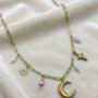 Sun Moon And Stars Crystal Tarnish Free Necklace, thumbnail 2 of 3