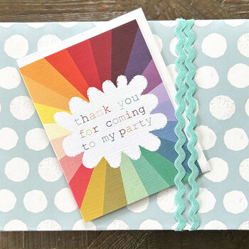 Mini Thank You For Coming To My Party Card Pack, 5 of 5