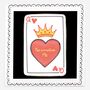 Biscuiteers Hand Iced Personalised Queen Of Hearts Biscuit Card, thumbnail 2 of 5