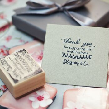 Custom Thank You For Supporting Business Rubber Stamp, 3 of 4