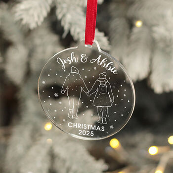 Christmas Couple In The Snow Pair Of Glass Hot Chocolate Coffee Latte Mugs, 6 of 8