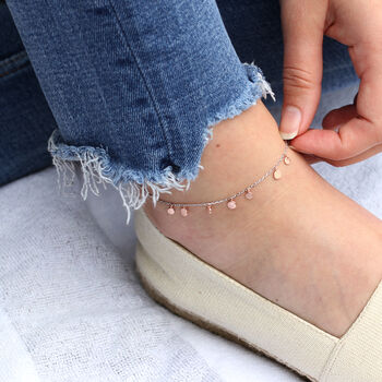 Personalised Silver And 18ct Gold Plated Coin Anklet, 2 of 4