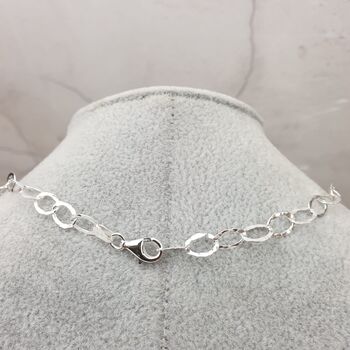 Ladies Sterling Silver Hammered Chain, 5 of 7