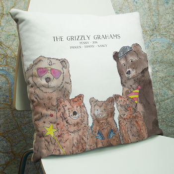 Personalised Bear Family Cushion, 6 of 6