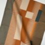 Combed Stripe Tae Towel Burnt Orange, thumbnail 1 of 4