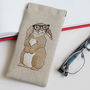 Embroidered Rabbit Glasses Case, thumbnail 1 of 3