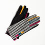 Houndstooth Gloves With A Pop Of Colour, thumbnail 2 of 5