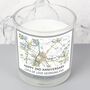 Personalised Anniversary Map Candle, thumbnail 1 of 5