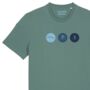 Triathlon Circles Organic Cotton T Shirt, thumbnail 2 of 5