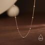 Satellite Chain Choker Necklace In Sterling Silver, thumbnail 5 of 12