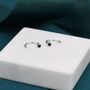 2mm Black Diamond Cz Huggie Hoop Earrings, thumbnail 5 of 12