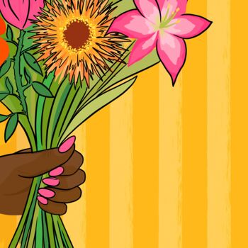 Bunch Of Flowers Illustrated Art | Wall Print, 2 of 5