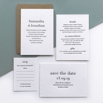 Letterpress Save The Date Cards: Somerton, 3 of 3