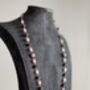 Noori Pink And Black Beads Long Necklace, thumbnail 3 of 4
