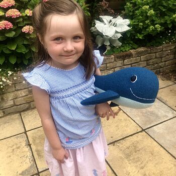 Whale Soft Toy Personalised And Handmade, 4 of 10