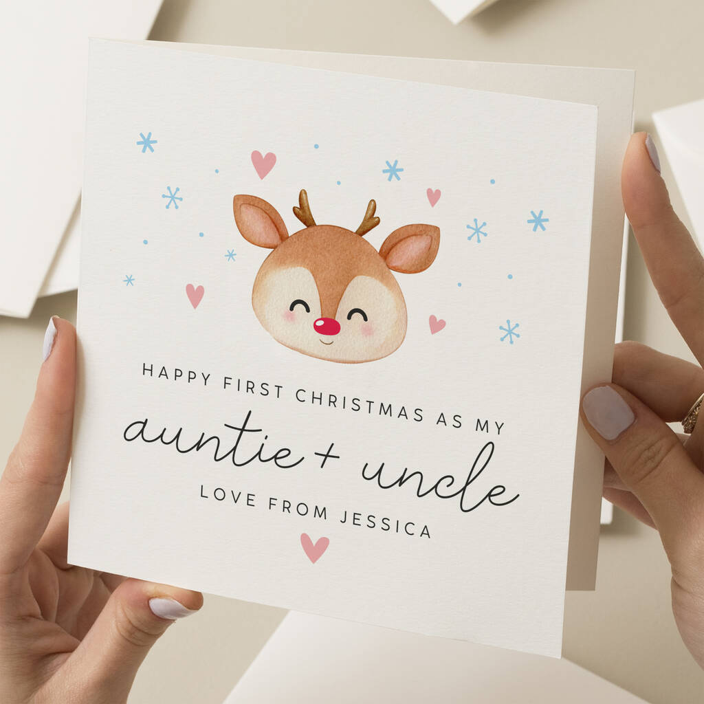 Aunt And Uncle Christmas Card To Them By Twist Stationery