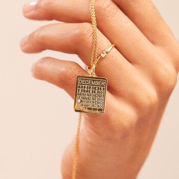 Personalised Special Date Calendar Necklace, 2 of 12