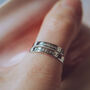First Mother's Day Personalised Adjustable Silver Ring, thumbnail 3 of 6