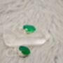 Green Onyx Silver Earrings, thumbnail 6 of 12