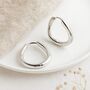 Recycled Sterling Silver Infinity Twist Hoop Earrings – 25mm, thumbnail 2 of 4