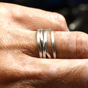 Handmade Sterling Silver Spiral Ring, 4 of 6