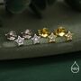 Tiny Cz Star Stud Earrings In Sterling Silver, thumbnail 7 of 12