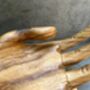 Teak Root Wooden Giant Hand Shaped Trinket Dish Or Bowl Décor, thumbnail 5 of 8
