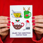 'Festivi Teas' Funny Tea Christmas Card, thumbnail 1 of 3